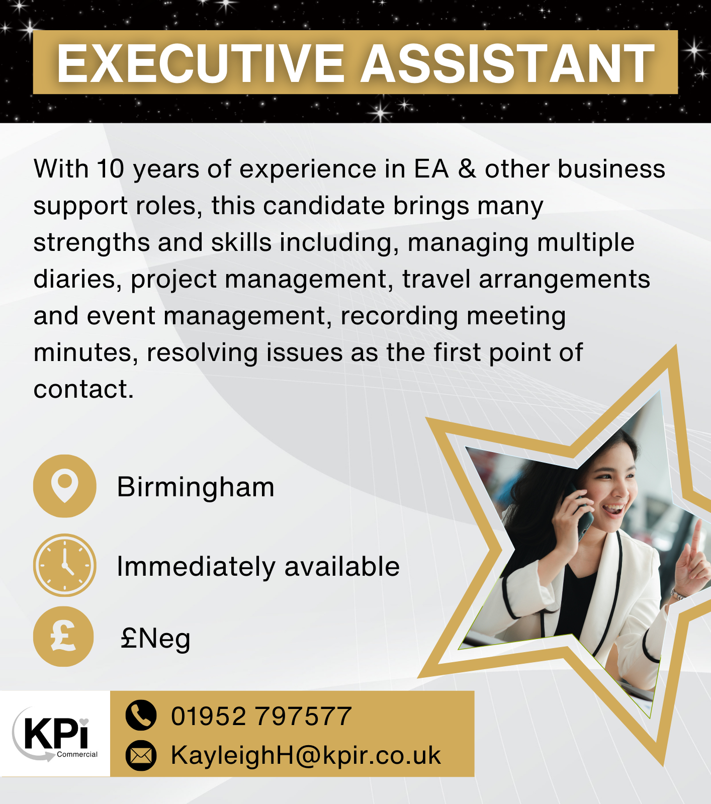 Exec Assistant - KPI commercial