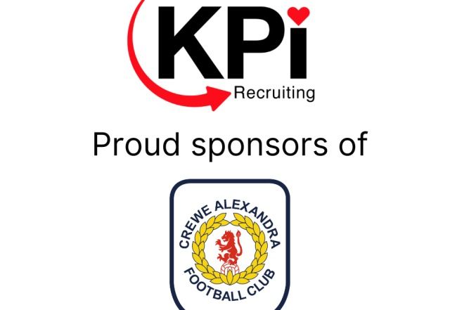 KPI Recruiting strengthen Crewe Alexandra relationship with sponsorship of Gresty Road Stand.